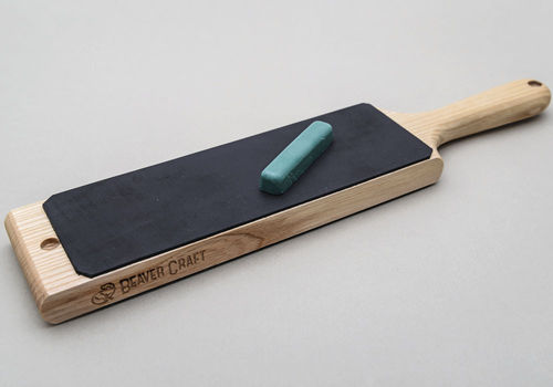 Dual-Sided Leather Paddle Strop