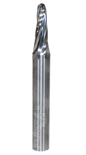 Solid carbide spiral cutter with round head - Right-hand rotation and right spiral Type 3ETC - Z 3